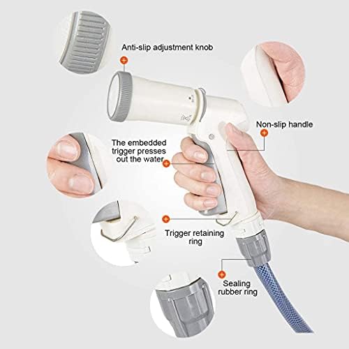 Resin Outdoor Water Pipe Car Wash Water Gun, Hidden Hose with Cover, Durable Hose Storage Reel with Crank, Waterproof Connection Cover,White,20 Meters (65.6ft) - Image 7