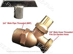 EZ-FLUID 3/4" MHT Male Hose Threaded Hose Bib, 5-Pack Heavy Duty Brass No-Kink Faucet, Outdoor Garden Hoses Spigot Shut Off Valve, Modern Style, Brown - Image 3