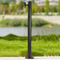 Outdoor Stainless Steel Garden Hose Stand with Faucet - Decorative Water Fountain Dispenser for Irrigation, Washing, and Garden Decor, Durable & Stylish by Unknown