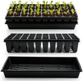 RooTrimmer 10 Pack 1020 Seed Starter Trays and 10 Pcs 40 Cell Plug Trays, Thick Durable Seedling Plastic Nursery Tray for TD542 1020 Tray Germination (10 Sets) by RooTrimmer