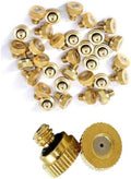 50Pcs Brass Mister Nozzles for Outside Patio Misting, Nozzle for Misters Outdoor Cooling System, Mist Replacement Head. Garden Hose Parts Accessories. 0.016" Orifice (0.4 MM) 10/24 Unc by Unknown