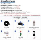 Outdoor Dust Suppression Misting System Kit with Hose & Nozzles - Image 6