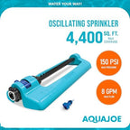 Aqua Joe Oscillating Sprinkler with Metal Ground Spike, Adjustable Spray Position Irrigator for 4400 Sq Ft Coverage Compatible with Garden Hoses - Image 5