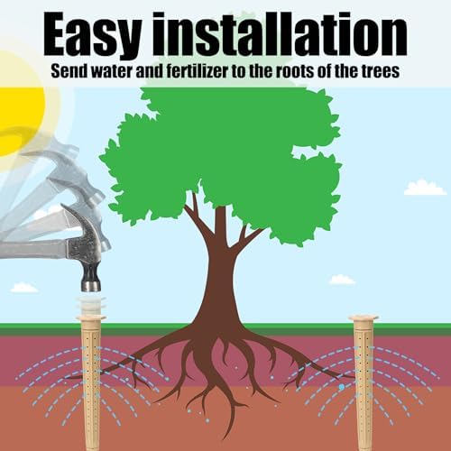 Briwooody 9 Pack 14 Inch Deep Watering Stakes, ABS Root Irrigation Spike - Image 4
