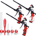 Expanding Spray Foam Gun, 3 Insulation Dispensing Guns + 27 Extenders by ixirpro