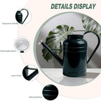 2.3 Gallon Dark Green Metal Watering Can for Plants and Garden with Removable Spout, Made of Galvanized Iron - Image 3