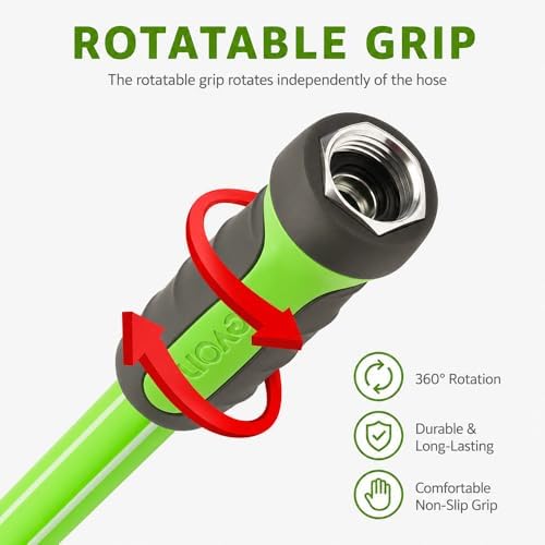 FEVONE Heavy Duty Garden Hose 80 ft, Hybrid Polymer Water Hose - Image 5