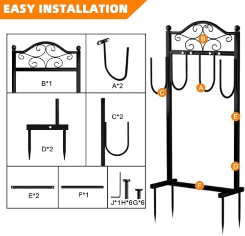 Water Hose Holder For Outside, Freestanding Garden Hose Organizer - Image 6