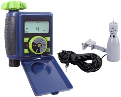 Garden Automatic Water Timer Digital Electronic Solenoid Valve Sprinkler Timer with Rain Sensor Waterproof Controller System by Splanteen