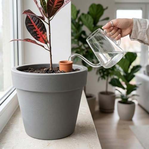 4-Pack Terracotta Watering Pots, Self Watering Globes for Plants - Automatic Plant Water System with Clay Irrigation Spikes for Indoor & Outdoor Potted Plants - Image 3