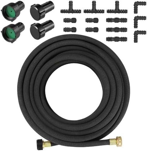 TLGREEN 100ft 1/2" Heavy-Duty Soaker Hose Kit with Solid Brass Connectors by ToolsinhandTodayinlife