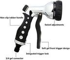Metal Garden Hose Nozzle, High Pressure Hand Sprayer, Heavy Duty 7 Patterns Water Spray Gun with Insulated Grip, Multifunctional Adjustable Water Gun, for Car Wash Cleaning Watering Lawn Garden - Image 4