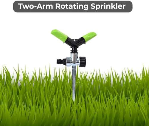 Automatic Garden Sprinkler with Spike 360 Degree Rotating Adjustable 2 Arm Water Sprayer for Watering Plants Outdoor Lawn Yard Irrigation System - Image 5