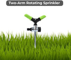 Automatic Garden Sprinkler with Spike 360 Degree Rotating Adjustable 2 Arm Water Sprayer for Watering Plants Outdoor Lawn Yard Irrigation System - Image 5