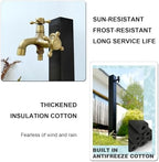 Floor Mounted Faucet Outdoor Water Pipe Vertical Fountain Irrigation Column,Frost-Free Outdoor Faucet with Garden Hose Extender, Stainless Steel Square Spigot, Freestanding Hose Holder & Rem - Image 6