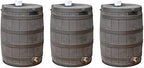 Good Ideas Rain Wizard Water Collection Barrel, 50 Gallon, Oak, 3 Pack by GoodIdeas