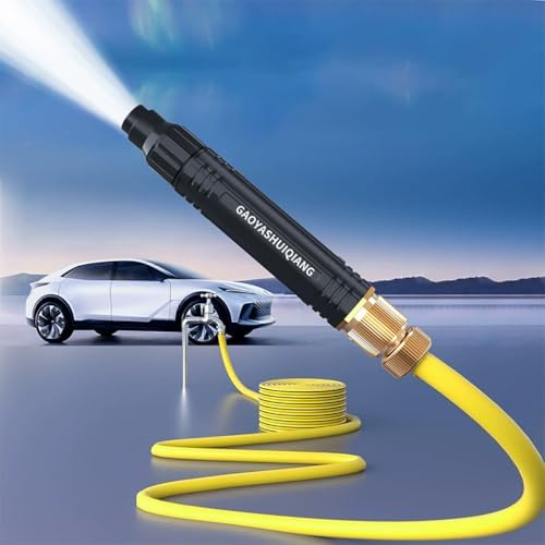 High Pressure Car Wash Gun Kit with PVC Garden Hose, Adjustable 360° Rotating Spray Nozzle, Alloy Water Gun + Burst-Proof Hose + Quick Connectors, Multi-Mode Sprayer for Car Washing,99ft - Image 2