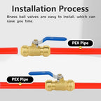 2 PCS Foskan 3/4" Push Fit Ball Valves,1/4" Turn Shut-off Valves - Image 5