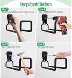2 Pcs Garden Hose Holder, Metal Storage Hook, Heavy Duty, Rustproof, Wall Mounted, for Water Hose Organization, Free Standing Metal Hose Rack(Grey) - Image 5