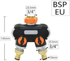 Brass 2/4-Way Garden Tap Coupling 3/4" Thread BS NPT Hose Water Splitter Y Type Irrigation Valve Watering Cranes(B) - Image 2