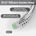 SPECILITE 1/2"x 50FT 304 Stainless Steel Metal Hose with Blue Nozzle - Image 2