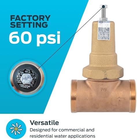 Cash Acme EB45 Pressure Regulating Valve, 1-1/2 Inch NPT Threaded, Metal Top, 60 PSI, PVA41M-DTH-60 - Image 3