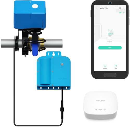 Wireless Valve Controller & Bulldog Valve Robot Automatic Water Leak Detection & Shut-Off Kit HUB Included by YoLink