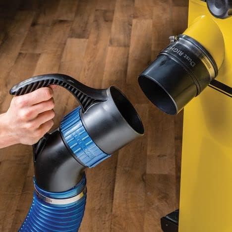 Rockler Dust Right 4" Dust Collection Tool Ports with Hose Clamps, 2-Pack - Image 3