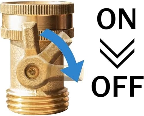 Brass Garden Hose Shut Off Valve, Heavy Duty 3/4 Inch Solid with 4 Extra Rubber Washers(4 PCS (EU Standard)) - Image 3