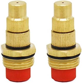 Garden Lawn Sprinkler Irrigation System Brass Misting Nozzle 1/2 Male Adjustable Hose Nozzles Water Spray to Greenhouse Strawberry Watering 12pcs by Unknown