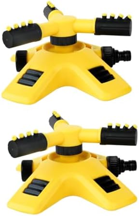 2pcs Rotating Garden Sprinkler with Weighted Base Propeller Watering Tool for Even Lawn Irrigation Water-Saving System for Uniform Coverage by JOINPAYA