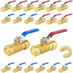 20PCS Foskan 3/4" Push Fit Ball Valves,1/4" Turn Shut-off Valves by Unknown