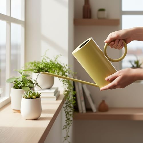 Long Spout Watering Can for Indoor Plants, Succulents (Yellow) - Image 4