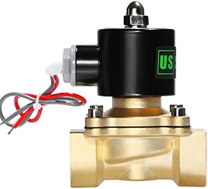 U.S. Solid 1" Brass Electric Solenoid Valve 24VAC Normally Closed VITON Air Non-potable Water Fuel - Image 3
