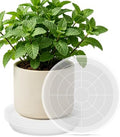 18 inch 5 Pack Plant Saucer Pot Tray, Large Thickened PP Plastic Flower Planter Water Drip Trays for Indoor Outdoor Garden, Semi-Transparent Planter Water Catcher for Pot, Plant Dish by PACETAP