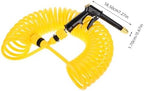 Alipis Coil Garden Hose with Multiuse Nozzle Retractable Water Hose for Efficient Car Washing Lawn Care and Home Cleaning Compatible with Standard Faucets - Image 2