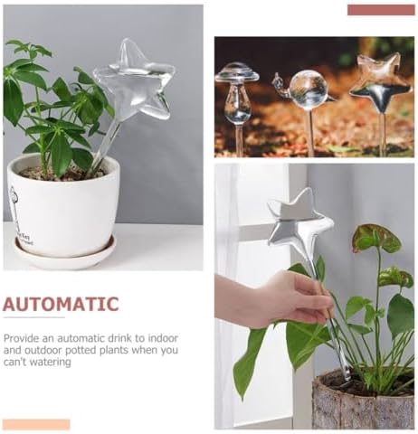 Tofficu 3pcs Star Shaped Glass Watering Bulbs for Indoor Plants Automatic - Image 3