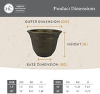 The HC Companies Sierra Round Self-Watering Pot - Lightweight Plastic Planter for Herbs & More - Durable Plant Pots for Indoor Plants & Outdoor Plants (13” Arizona Sand, Pack of 1) - Image 6