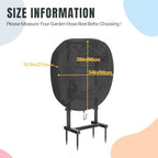 Water Hose Holder Freestanding Cover 34x10.6x38in,Black - Image 2
