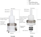 2Pcs 1/8" Plastic Panel Mounting Hose Barb Quick Connector Disconnect - Image 2