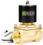 U.S. Solid Smart WiFi Brass Solenoid Valve, 1-1/2", 110V AC, Normally Closed, App Remote Control for Water Systems & Automation - Image 2