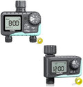 RAINPOINT Sprinkler Timer 2 Outlet, Water Timer for Garden Hose, Programmable Drip Irrigation for Yard Outdoor Watering, Rain Delay/Manual/Automatic System Controller 2.5" LCD, V2 by RainPoint