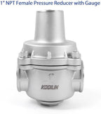 Water Pressure Regulator valve with Gauge, 1" NPT Adjustable RV Water Pressure Regulator, 304 Stainless Steel Water Pressure Reducing Valve for Garden, Home, Industrial Use - Image 4