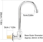 VINGVO Stainless Steel Foot Pedal Faucet, Wall Mounted Knee Valve - Image 6