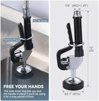 Commercial Sink Sprayer Head: 7/8"-20UNEF Black Pre Rinse Sprayer - 3.85 GPM High Pressure Pull Down Spray Head - Handheld Dish Sprayer Nozzle for Commercial Kitchen Faucet (Chrome Finished) - Image 4