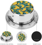 Mechanical Kitchen Timers for Cooking,Yellow Banana Printed 60 Minute Magnetic Countdown Timer,Cute Cooking Timers with Alarm,Stainless Steel Time Timer Manual No Batteries Required - Image 3