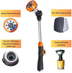 Heavy Duty Metal Watering Wand - 18" Garden Hose Wand with Swivel Ratchet Head, 8 Spray Patterns, Thumb Flow Control, Garden Hose Nozzle Sprayer For Watering Hanging Baskets, Shrubs, Garden - Image 3