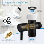 Handheld Toilet Bidet Sprayer 2 Pack, Water Pressure Adjustable Sprayer with Hose and 7/8 "T-Valve, Jet Spray and Soft Spray, for Toilet, Bidet, Shower etc., Stainless Steel, Black - Image 3