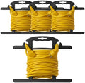 Ripeng 3 Pcs Heavy Duty Extension Cord and Hose Reel with Carrying Handle, Durable ABS H-shape Design Fits 100ft Cord Cable or Water Hose, 50ft Soaker Tube Management (Black) by Ripeng