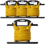 Ripeng 3 Pcs Heavy Duty Extension Cord and Hose Reel with Carrying Handle, Durable ABS H-shape Design Fits 100ft Cord Cable or Water Hose, 50ft Soaker Tube Management (Black) by Ripeng
